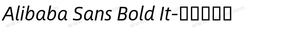 Alibaba Sans Bold It字体转换